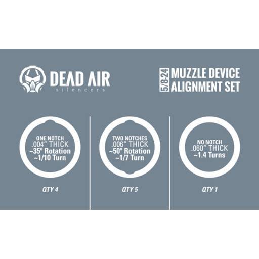 ae00-16233_2_ Dead Air 7.62 Shim Kit For Muzzle Device - DA002