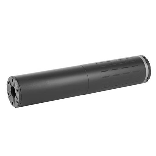SU2271 Details: Mister Guns Product Availability Mister Guns has hundreds more silencers available. Stock status on the website does not necessarily reflect actual availability. Please contact us if we show zero stock - we can often locate a suppressor and create the necessary paperwork almost immediately, even though the website shows not in stock. SilencerCo Hybrid 46 Silencer The Hybrid 46 Suppressor with 130.4-140.6 dB sound reduction rating; Inconel, titanium & 17-4 stainless steel construction; black finish; 1.57″ diameter; 7.61” length; and 14.1 oz weight. The SilencerCo Hybrid 46 is the original multi-caliber, multi-firearm compatible suppressor capable of accommodating a majority of the applications expected of a truly versatile suppressor. Designed for use with pistol calibers from 9mm to .45 Auto, rifle calibers from 5.56mm to .45–70 GOV, and many in between like .458 SOCOM, the SilenCo Hybrid 46 is both full auto and magnum-rated and can be used on pistols, submachine guns, and rifles. Boasting low-120 dB’s on .300 BLK and remaining hearing safe with .45–70 GOV, this silencer offers an unparalleled pairing of versatility and performance. The Silencer Co Hybrid 46 is rated down to 16” barrels for .45–70 GOV, 8” barrels for .458 SOCOM and down to 18” barrels for all magnum calibers up to .338 LM. It is compatible with all Bravo and pistol accessories, and you can also turn the Hybrid into the perfect silencer for any demand with a slew of compatible and available accessories. This SilencerCo 46 that uses the same pistons as the Octane Series, Osprey Series, and Omega K Series ships with the following: Bravo Piston Mount, ⅝ X 24 Bravo Direct Thread Mount, (2) Bravo Basic tool, (1) Bravo Multi Tool, and manual. SU2271 Attributes: Manufacturer: SilencerCo Model: SU2271 SKU: SU2271 UPC: 0816413022504 Finish: Black Material: 17–4 SS, Titanium, & Inconel Mount Style: Direct Thread Suppressor Caliber: Multi
