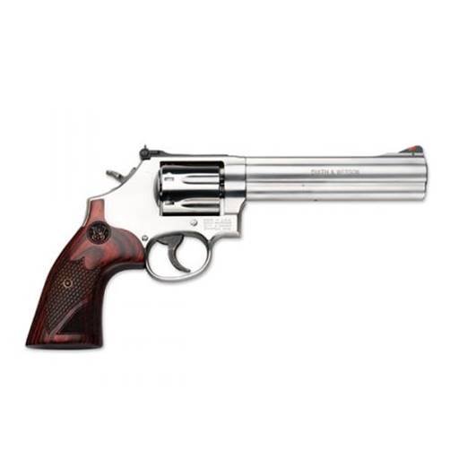 Smith & Wesson Model 686 Deluxe Plus 357 Magnum Stainless Wood Grips 6" Barrel 7 Shot - 150712