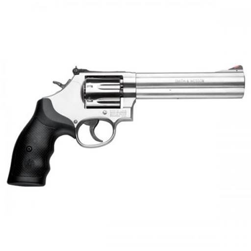 Smith & Wesson Model 686 Plus 357 Stainless Black Rubber Grip 6" Barrel 7 Shot - 164198