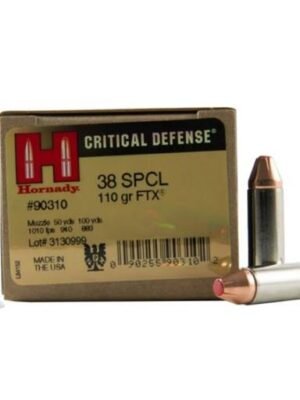 ae00-1617 Hornady Critical Defense 38 Special