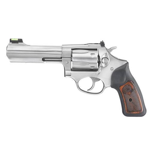 Ruger SP101 357 Mag Stainless Black Rubber Grips Wood Inserts 4.2" Barrel 5 Rounds - 5771