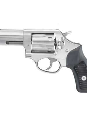 Ruger SP101 357 Mag Stainless Black Rubber Grips Wood Inserts 3.1" Barrel 5 Rounds - 5719