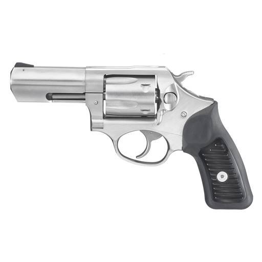 Ruger SP101 357 Mag Stainless Black Rubber Grips Wood Inserts 3.1" Barrel 5 Rounds - 5719