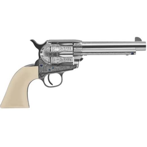 Uberti 1873 Cattleman Outlaws Lawmen "Teddy" .45 Colt Nickel 5.5" Barrel 6 Shot - 356719