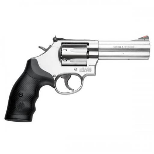 Smith & Wesson Model 686 Plus 357 Stainless Black Rubber Grip 4" Barrel 7 Shot - 164194