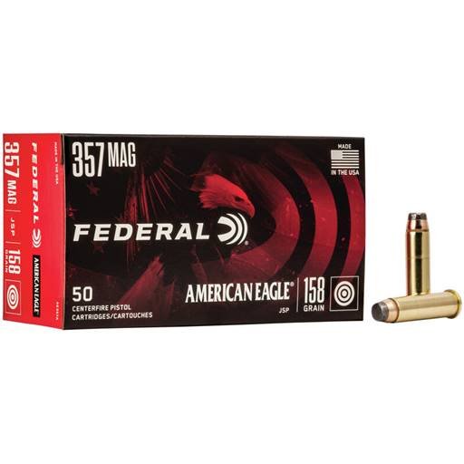 ae00-6393 Federal American Eagle 357 Mag 158 Grain Jacketed Soft Point 50 Round Box - AE357A