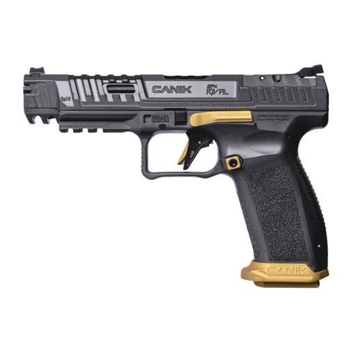 ae00-6972 Canik SFX Rival 9mm Grey and Gold Optics Ready 5" Barrel 18 Rounds - HG6610T-N