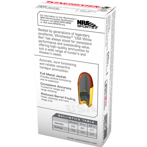 ae00-6583_2_ Winchester USA White Box 45 ACP