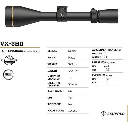 Leupold VX-3HD 4.5-14x50 description