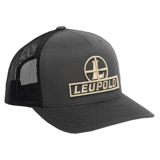 ae00-11088 Leupold Reticle Logo Trucker Hat Charcoal