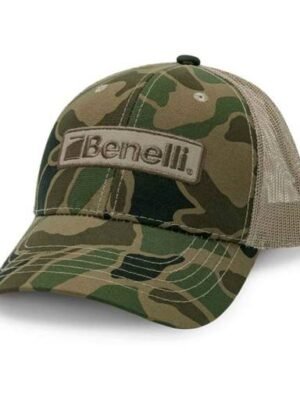 Benelli Logo Trucker Hat Vintage Camo